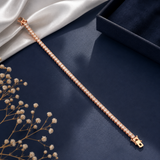 Rose Gold Tennis Bracelet with Premium AD Stones