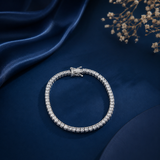 Silver AD Tennis Bracelet – Classic Diamond Tennis Bracelet for Women
