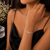 Elegant Silver Polish AD Diamond Bracelet for Women