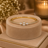 Antique Polish AD Diamond Bracelet – Timeless Elegance Bangle