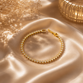 Luxury Gold Polish AD Diamond Tennis Bracelet for Women