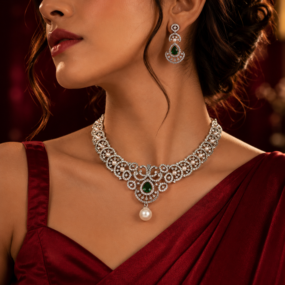 Roshni AD Pearl Necklace