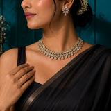 Luxury Antique Plated American Diamond Necklace Set for Women