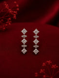 Silver Finish American Diamond Tennis Necklace Set for Women