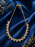 Luxury Gold Plated American Diamond Choker Necklace Set for Women