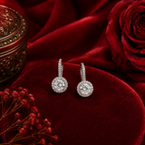 Elegant Silver Polish AD Diamond Drop Earrings for Women
