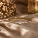 Antique Polish AD Diamond Bracelet – Timeless Elegance Bangle