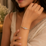 Antique Polish AD Diamond Bracelet – Timeless Elegance Bangle