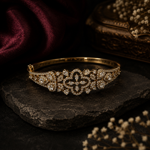 Antique Gold AD Diamond Designer Bracelet