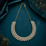Luxury Antique Plated American Diamond Necklace Set for Women