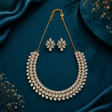 Luxury Antique Plated American Diamond Necklace Set for Women