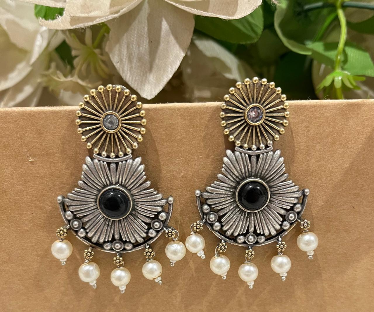 Dual tone Earrings