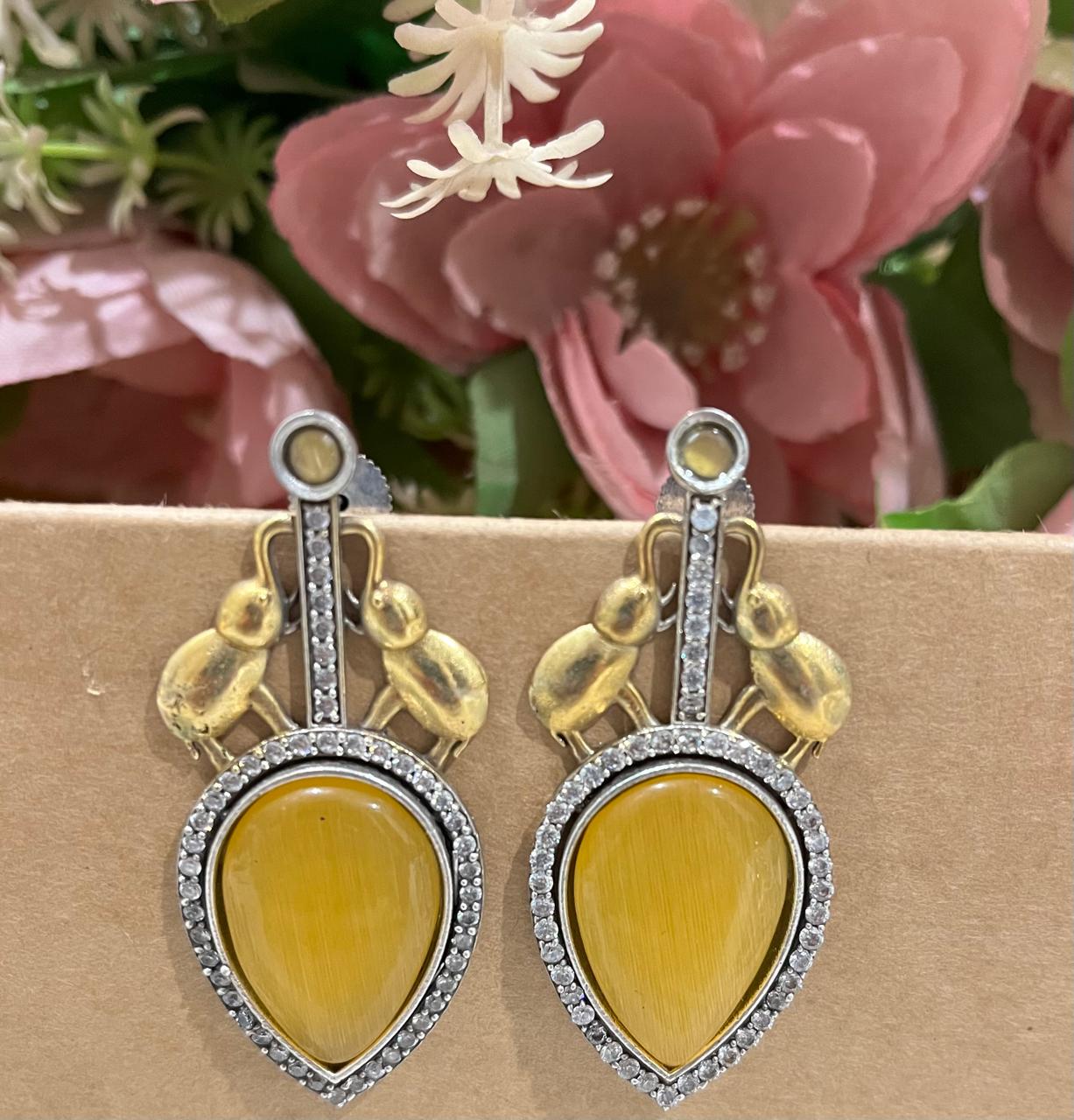 Yellow Stone earrings