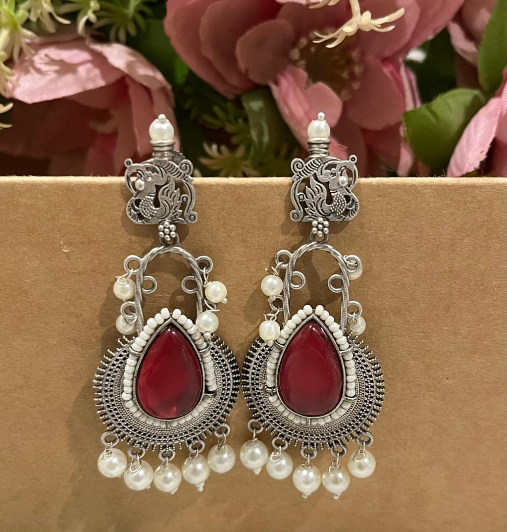 Silver replica earrings