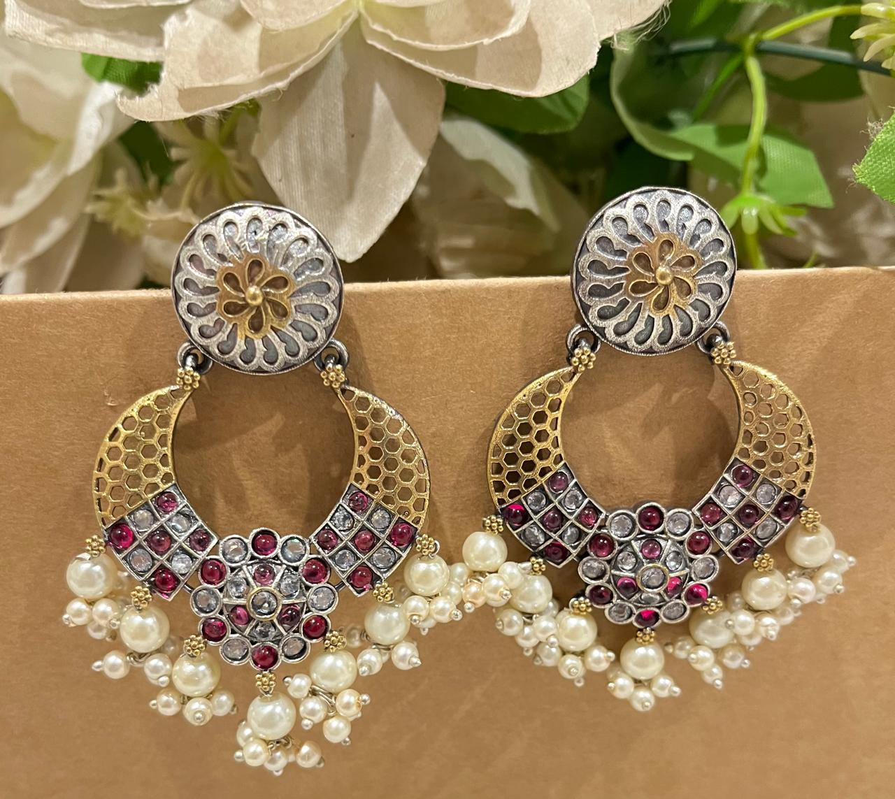 Dual tone Earrings