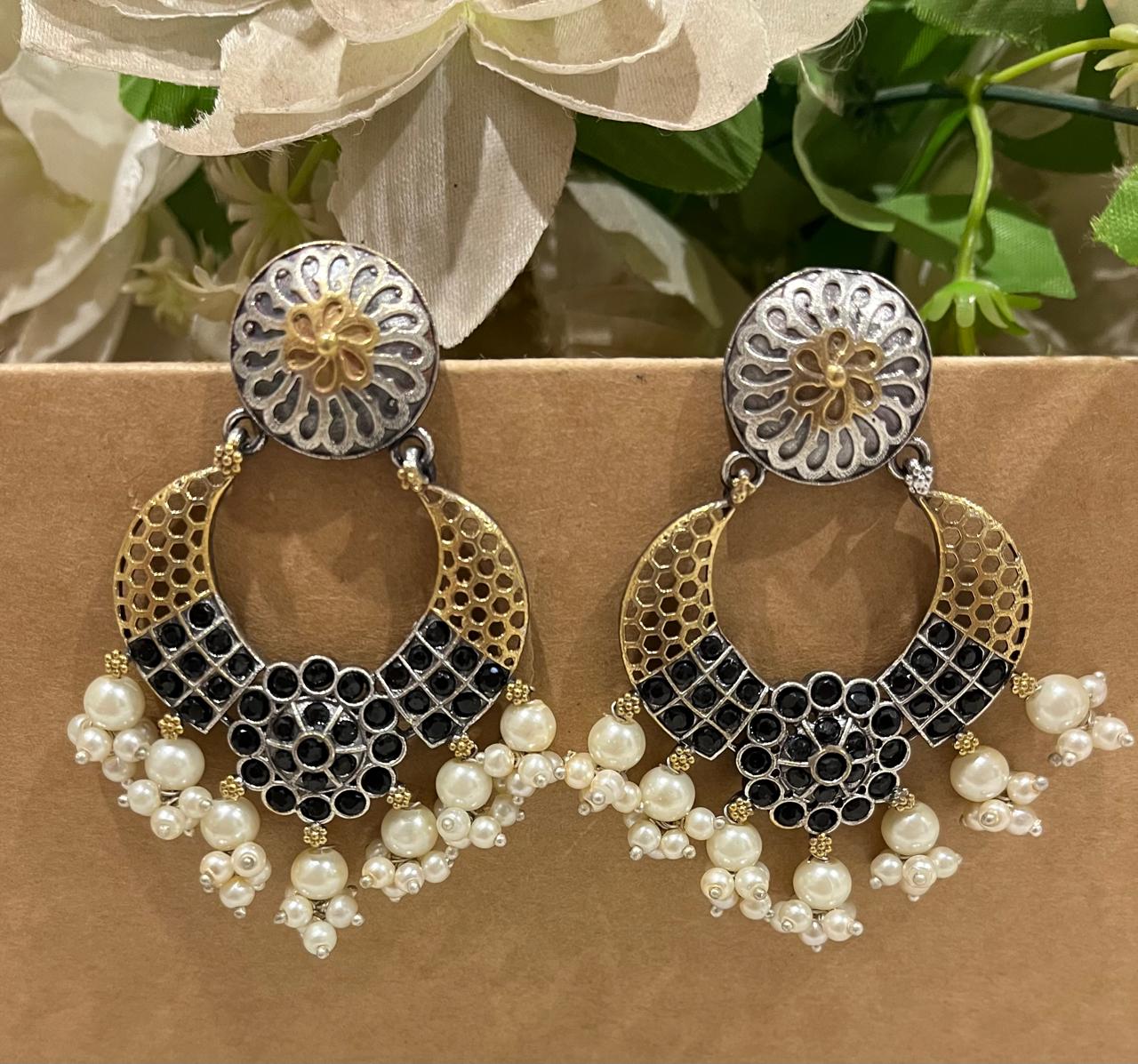 Dual tone Earrings