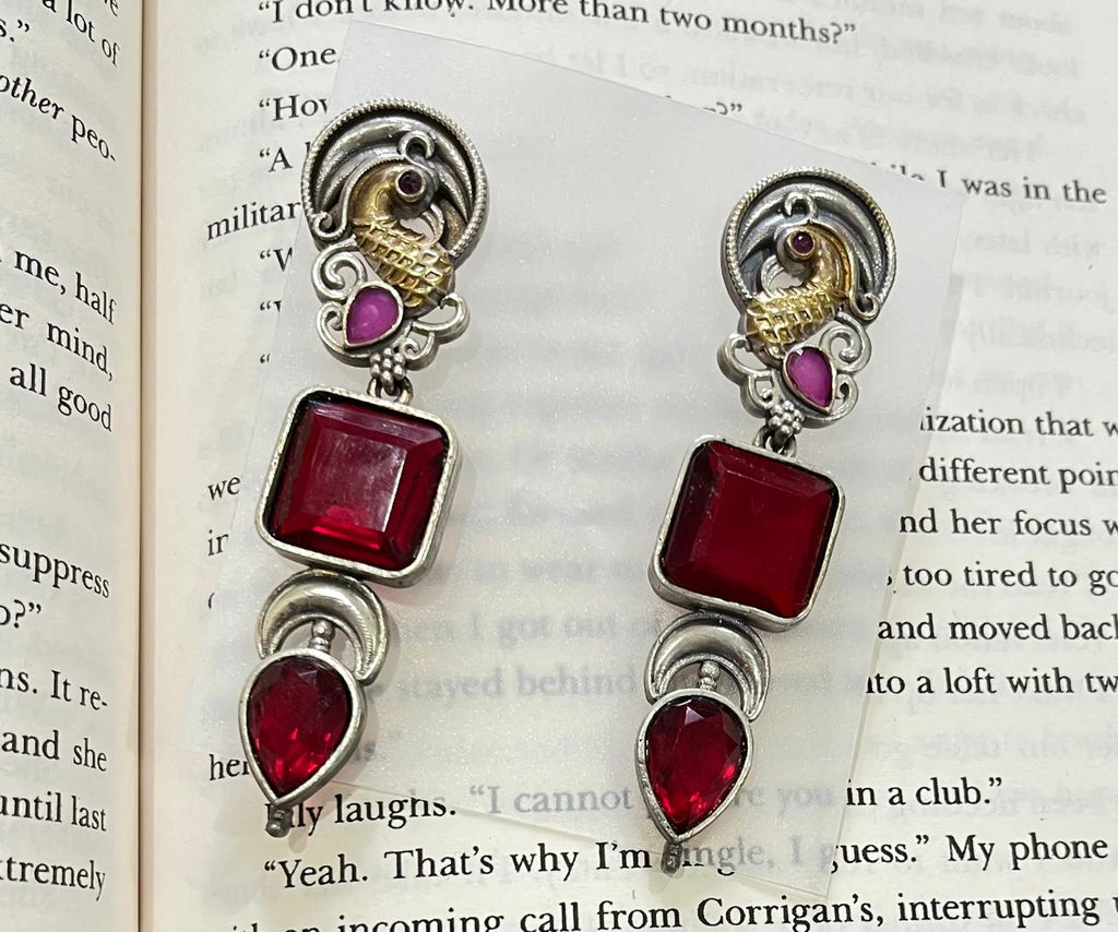 Stone studded dual tone long tops