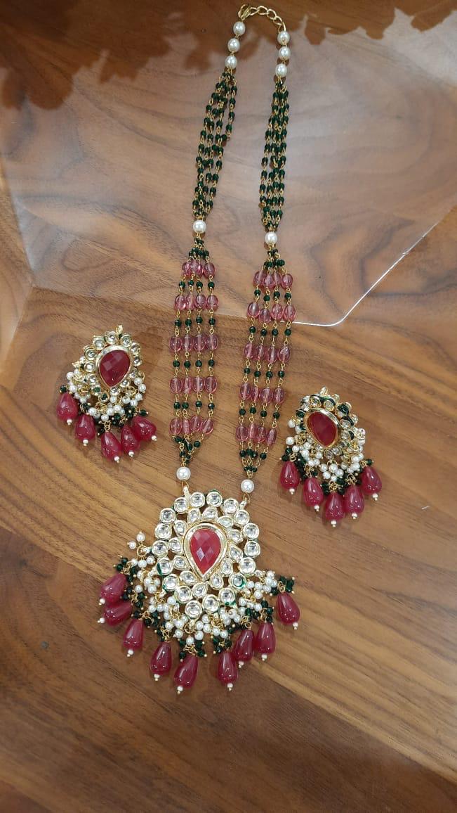 Jadau kundan necklace set
