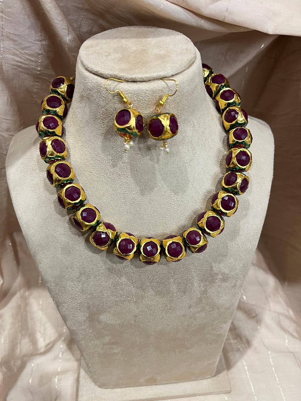 Jadau Kundan beads mala