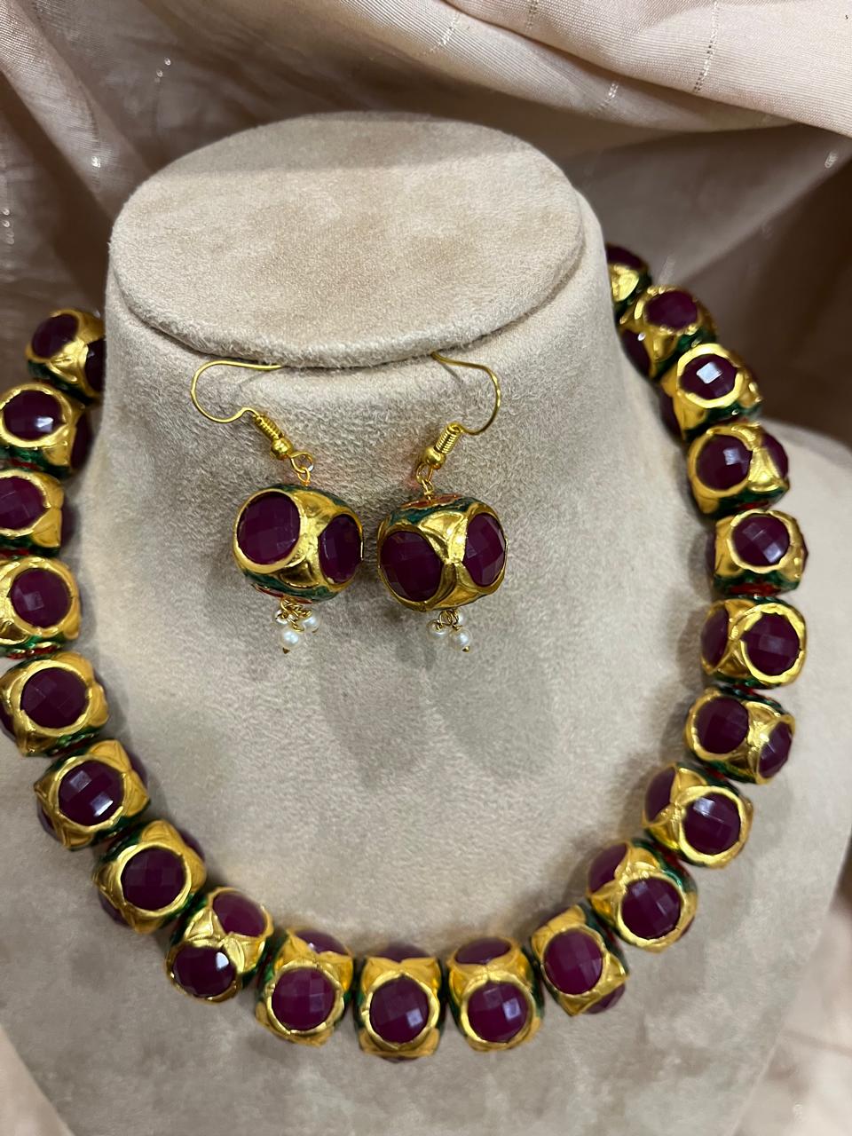 Jadau Kundan beads mala