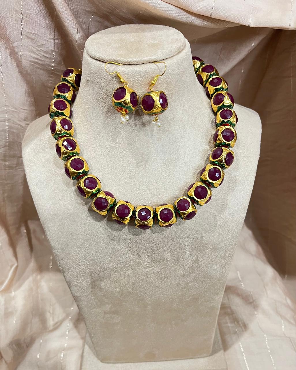 Jadau Kundan beads mala