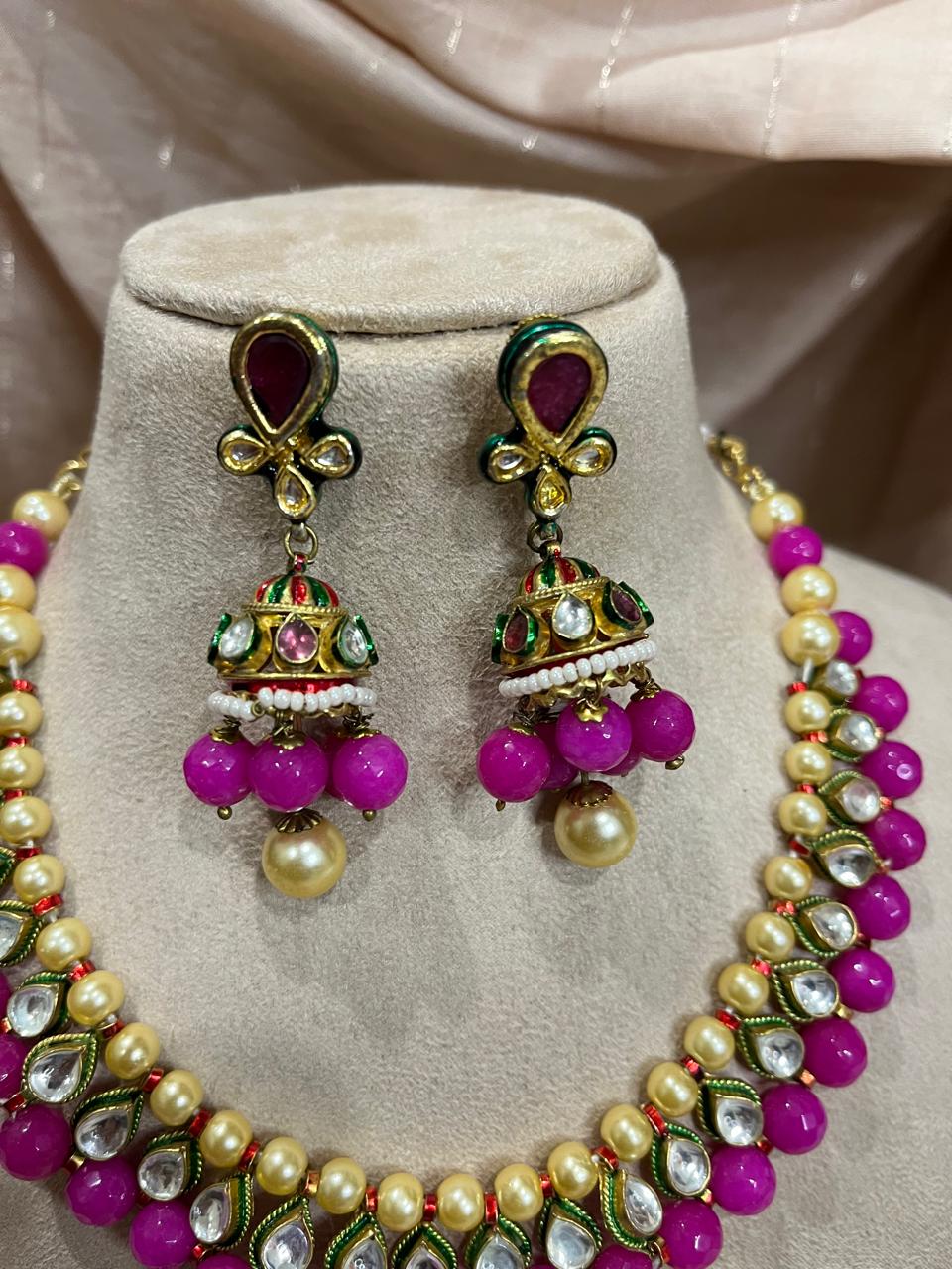 Kundan necklace set