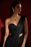 Luxury Emerald Green American Diamond Necklace Set for Women