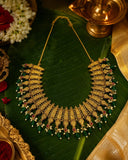 Antique Gold Plated Temple Choker Necklace Set for Women