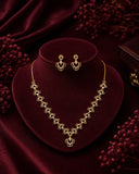 Gold Plated American Diamond Necklace Set for Women
