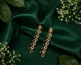 Gold Polish American Diamond Leaf Necklace Set for Women