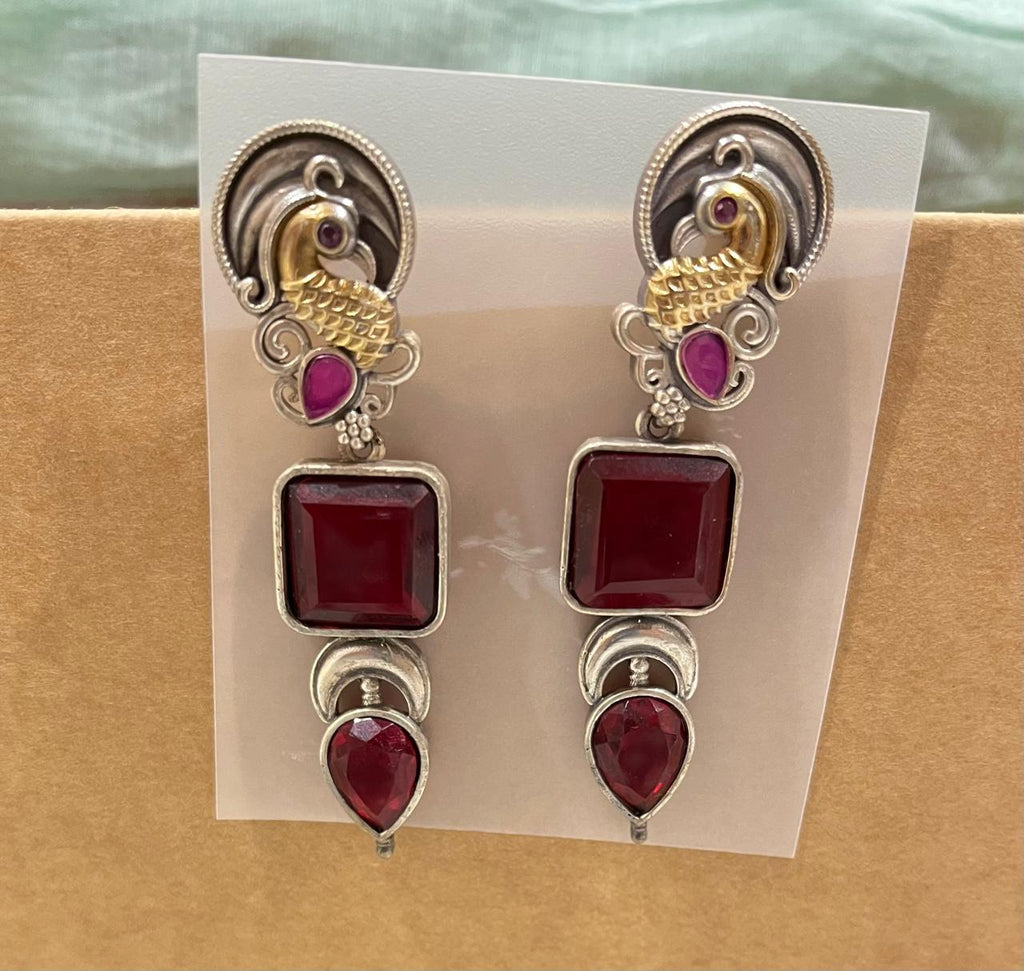 Stone studded dual tone long tops