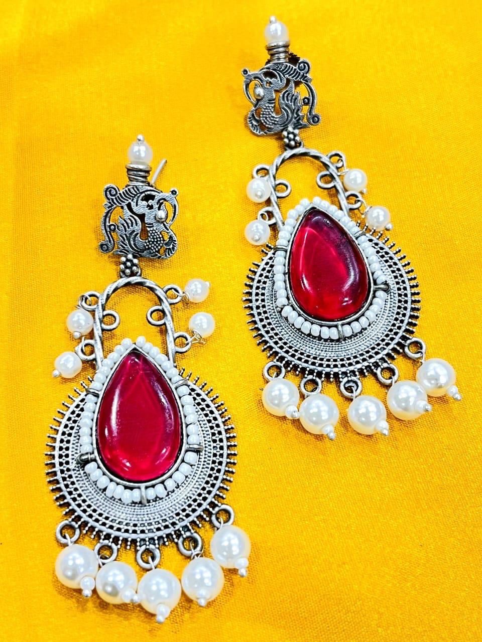 Silver replica earrings